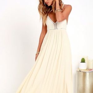 LULUS crochet maxi dress NEVER WORN